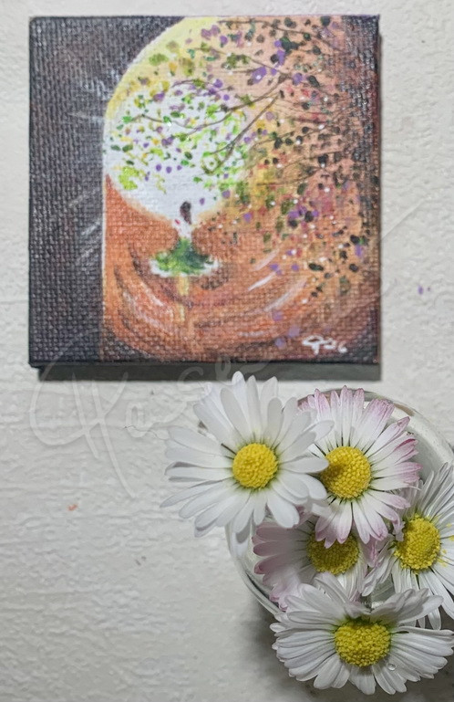 Mini Original auf Leinwand, 7x7cm